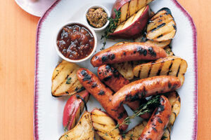 BBQ Sausage and Pear