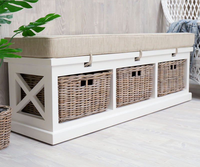 Outdoor storage bench